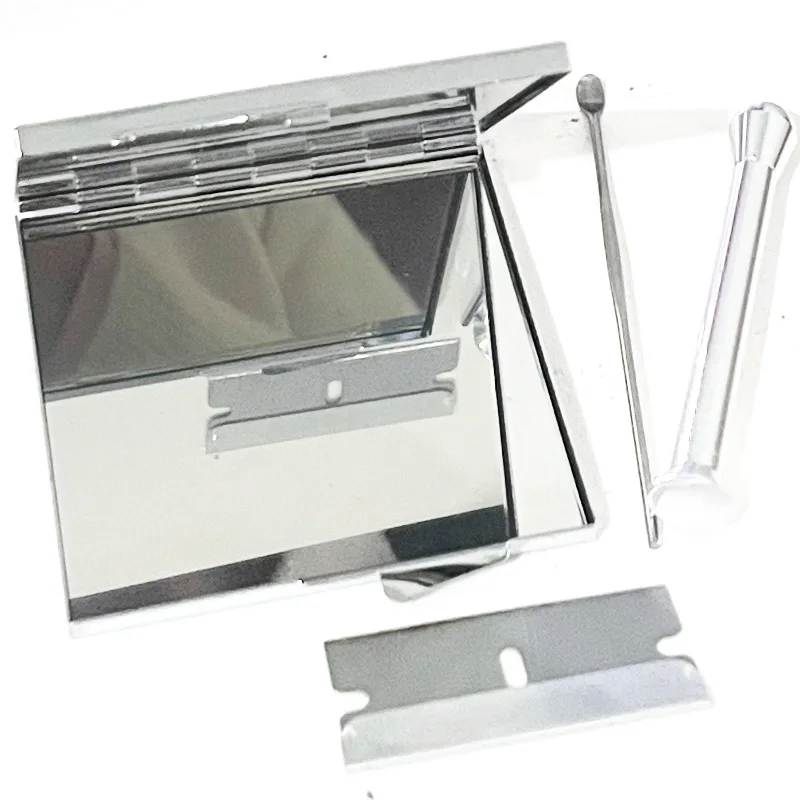 Metal Tin Kit Cigarette Lady Storage Holder 1Set Metal Box Blade Metal Straw Accesion Portable 4pcsGold,Sliver view 5