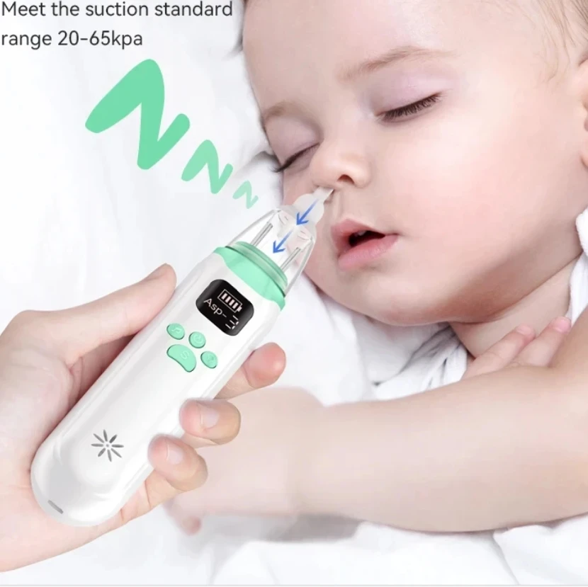 2024 Great Baby Nasal Aspirator Electric Waterproof Nose Secretion Remover Electric Nose Sucker Children Snivel Removal Tool