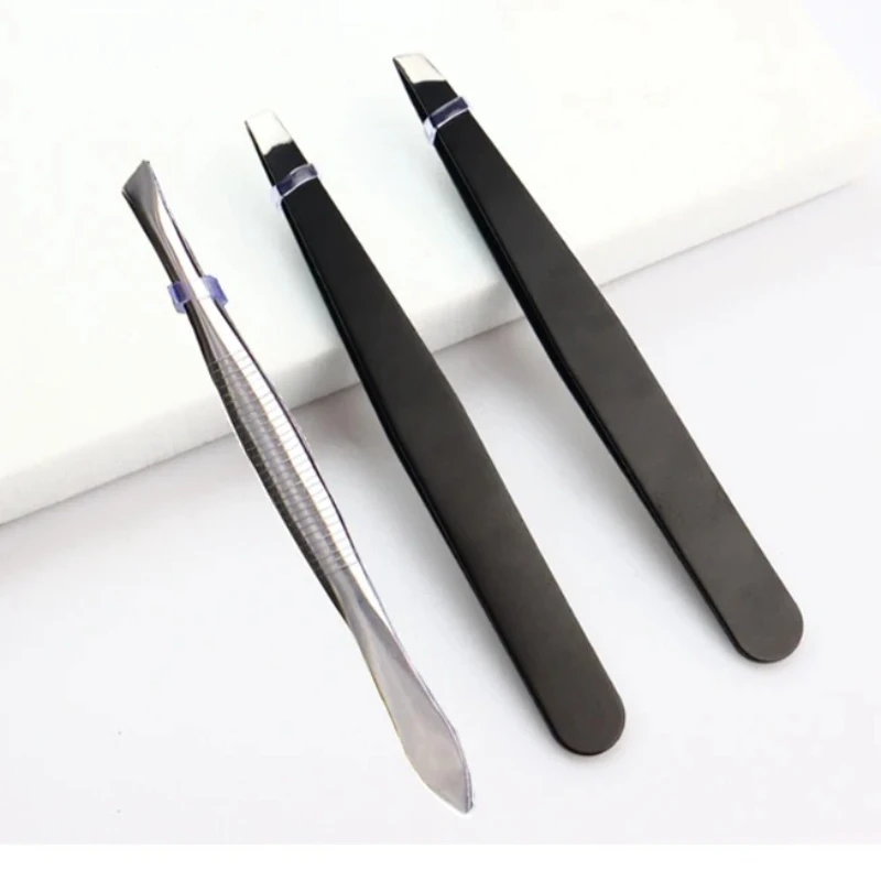 

Pudaier Stainless Steel Eyebrow Tweezer with Slant and Flat Point Beauty Tools for Eye Brow & Ingrown Hair Removal Remover Women