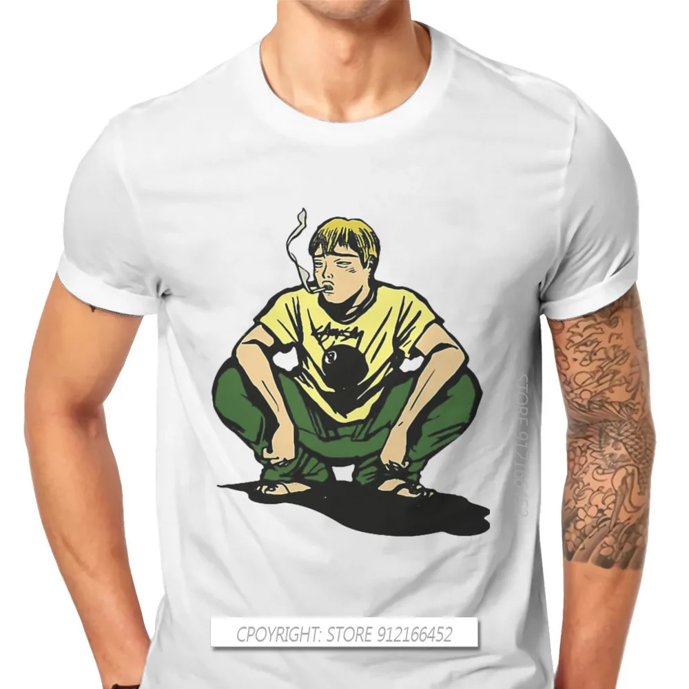 GTO Man's TShirt Great Teacher Onizuka GTO Eikichi Azusa Manga Crew Neck Casual Tops Fabric T Shirt Humor Birthday Gifts