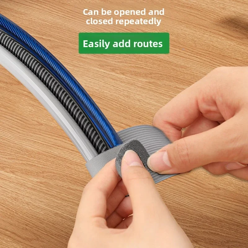 منظم كابلات سطح المكتب - مشابك ذاتية اللصق وربطات فيلكرو، مدير الأسلاك لكابلات البيانات وأسلاك الكمبيوتر
