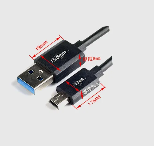 Mini USB Cable to USB Fast Data Charger Cable for MP3 MP4 Player Car DVR GPS Digital Camera HDD Cord Mobile Phone Accessories