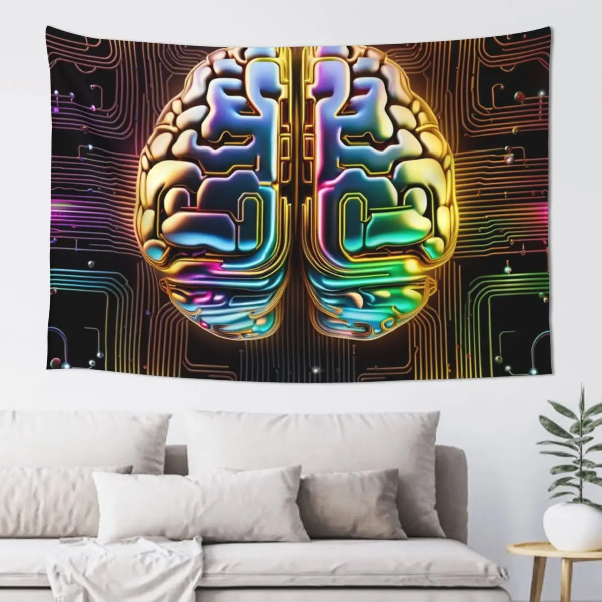 

Solid State Brain Circuit Tapestry Room Decor For Girls Room Decorations Bedroom Deco Tapestry