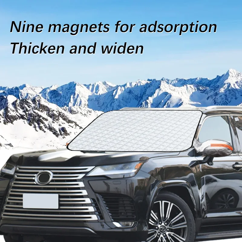 Magnetic Car Windshield Snow Cover Winter Ice-Frost Guard Sun Shade Protector For Lexus LX 2004-2022 Exterior Accessories