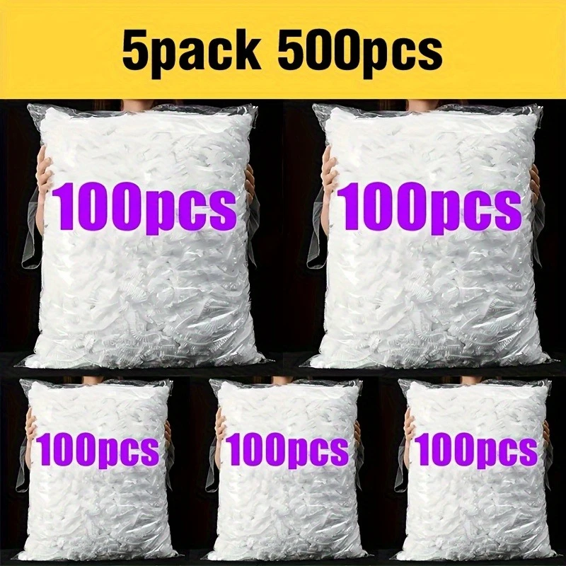 

500 шт. Цветные одноразовые пищевые крышки - пищевые полиэтиленовые пленочные пакеты для сохранения свежести пищевых продуктов | Контактный сейф для пищевых продуктов, кухонное хранилище