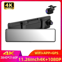 11.26 Inch 4K 3840*2160P Car DVR Dash Cam WIFI GPS Sony IMX415 Rear View Mirror 1080P Car Camera Video Recorder Park Monitor