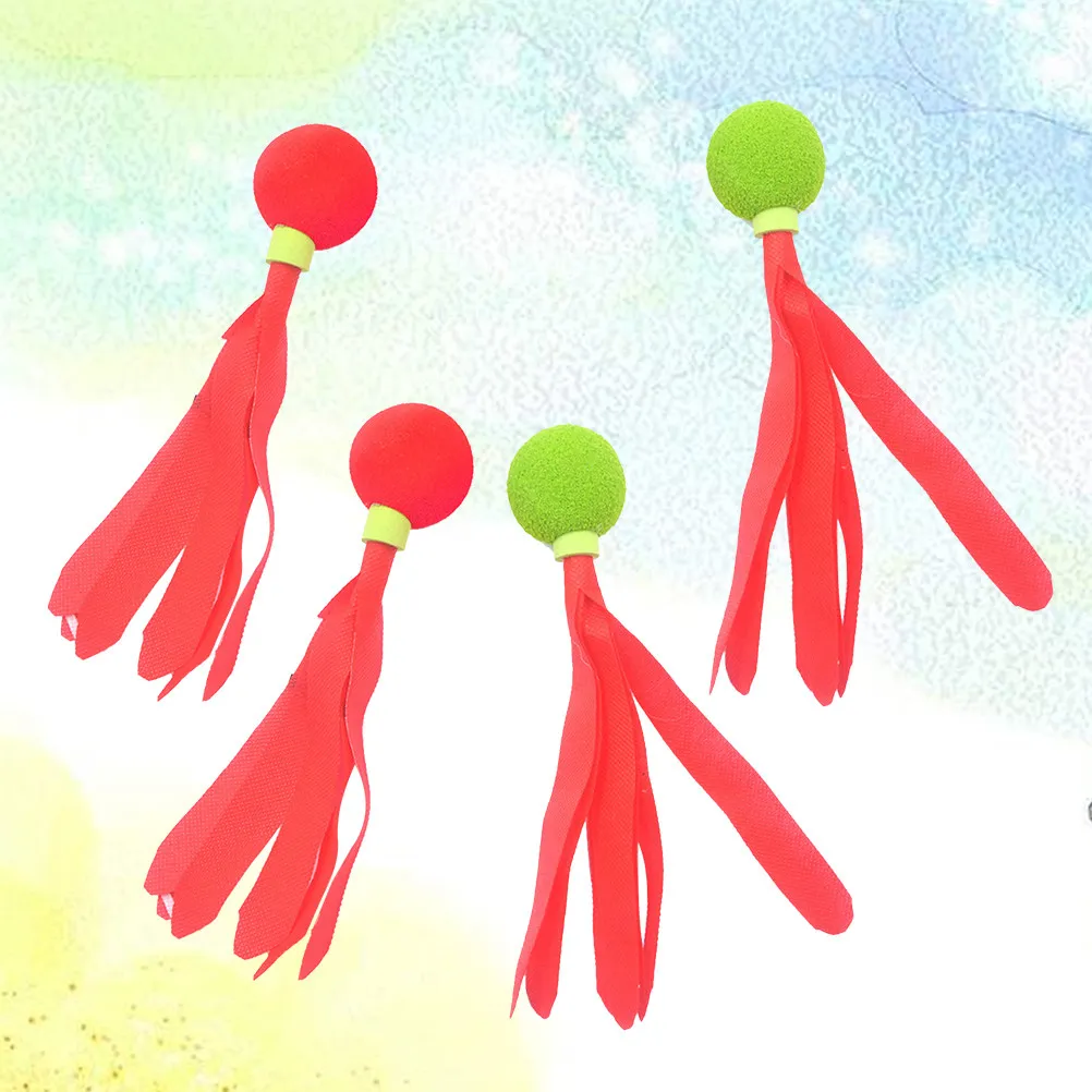 

4Pcs Bright Paddle Balls for Chinese Jianzi Kick Shuttlecock Sport Outdoor Fun Beach Yard Park School Exercise Table Tennis