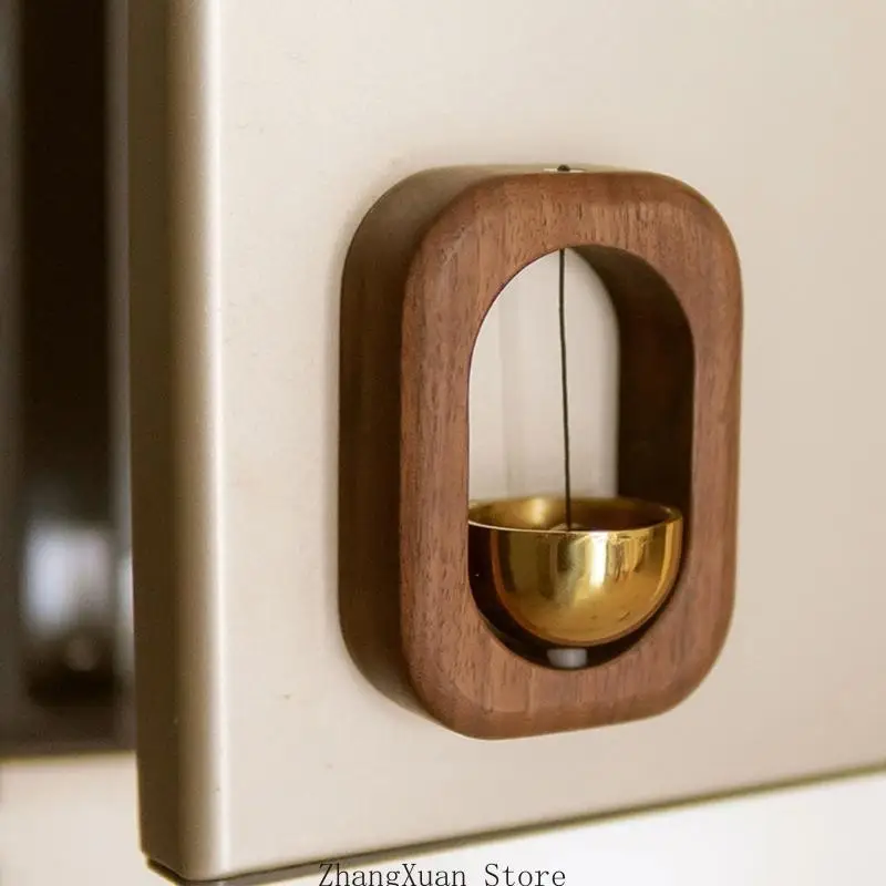 Holz-Saugnapf-Tür-Windspiel, reines Kupfer, magnetische Türklingel, Kühlschrankmagnet, Einweihungsgeschenk, 3 x – Detail 5