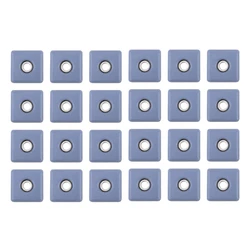 ABHG 24Pcs Furniture Sliders 30Mm Furniture Leg Protectors With Screws Square Chair Leg Protectors Furniture Glide Pads