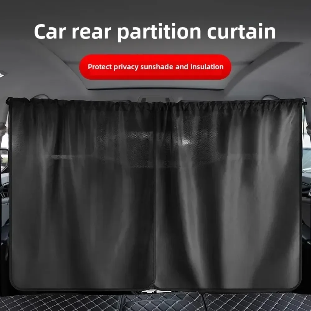 Car Privacy Curtains Universal Divider Curtain Between Rear Seat Auto Blackout Sun Shades Side Window Covers
