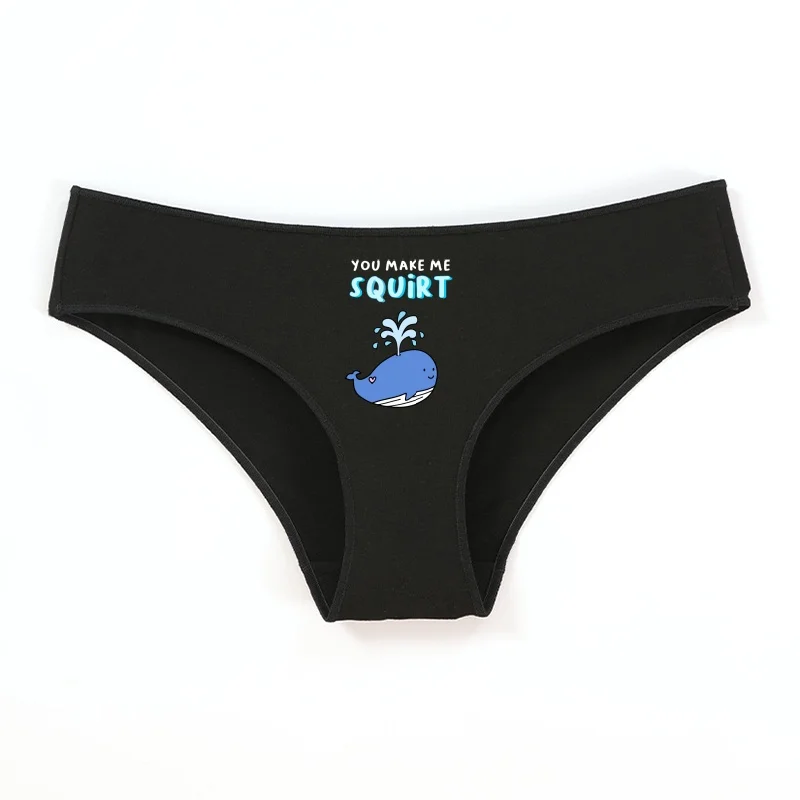 SQUIRT Panties for Women Cute Cotton Underwear Plus Size Sexy Briefs Girls Breathable Soft Lingerie Female Cute Underpants