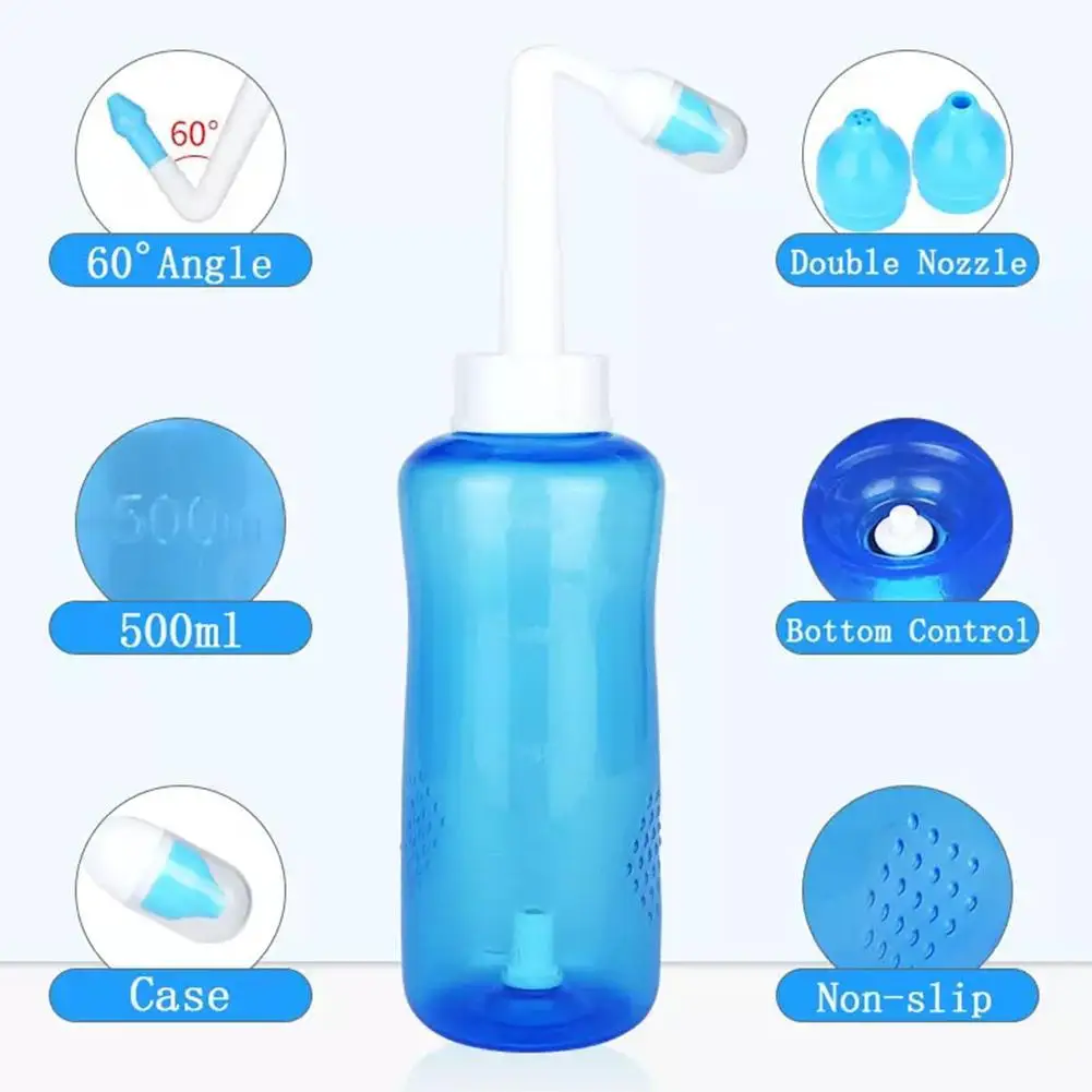 Nose Wash Cleaner Nasal Irrigator Rinse Bottle Nose Protector Avoid Allergic Rhinitis Adults Children Neti Pot 300ML