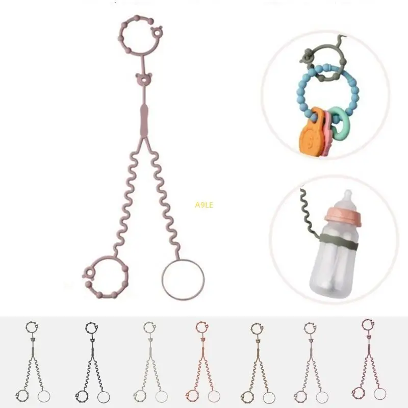 Trinkgeschirr und Spielzeug für Kleinkinder gehen nicht verloren Silikonbänder 2-in-1-Funktionalität Sicherheitsgurt Sichere und