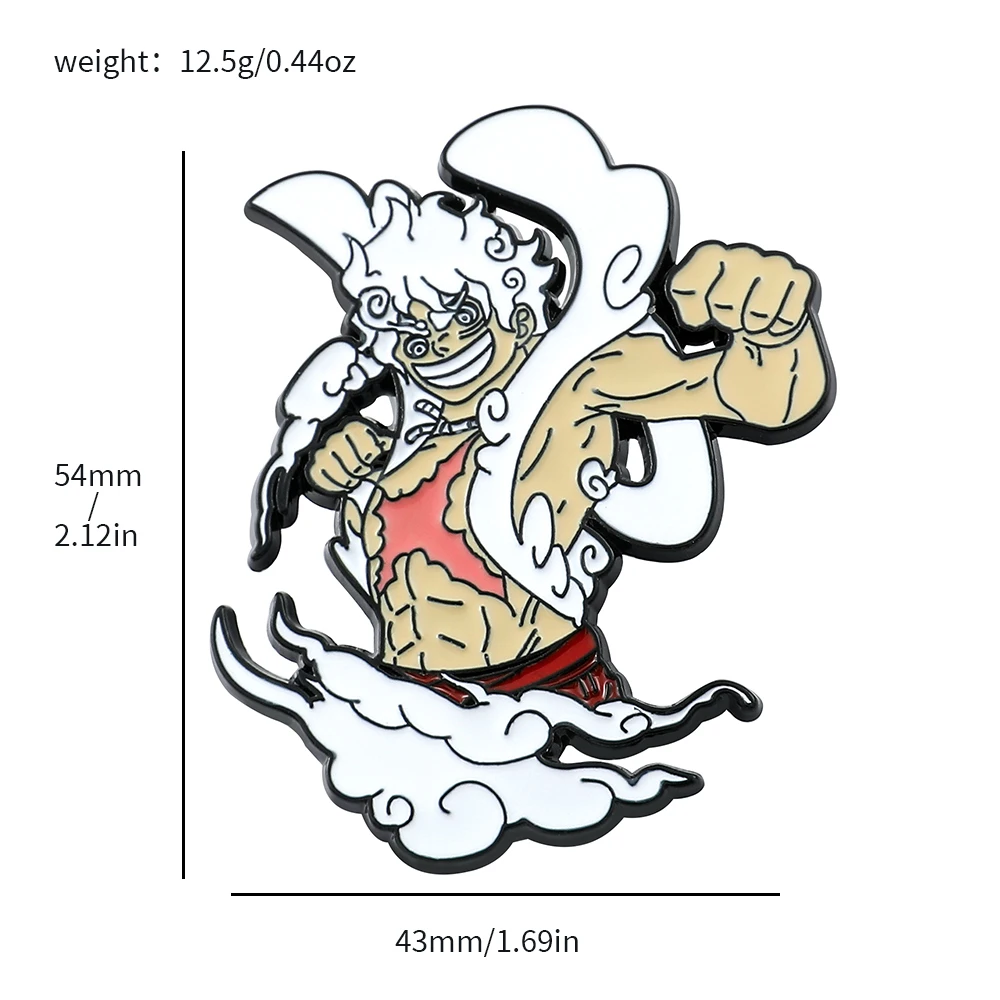 Anime ONE PIECE Brooch Cartoon Figure Monkey D Luffy Roronoa Zoro Metal Badge Enamel Pin Jacket Jeans Lapel Pin Kawaii Jewelry