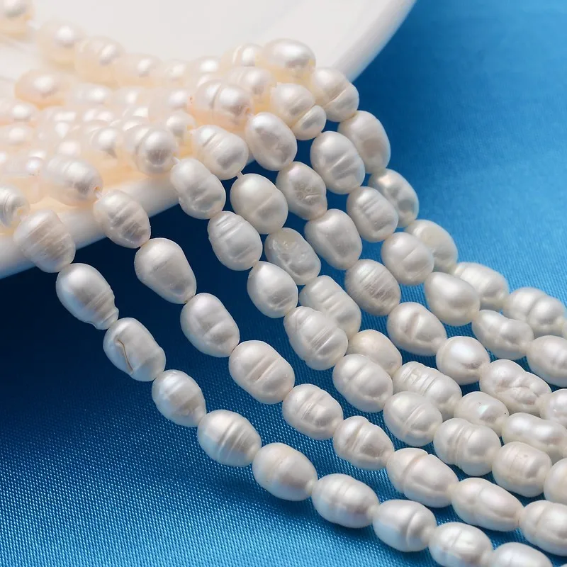 

1 Strand Grade A Natural Freshwater Pearl Bead Strands for Idea Mother's Day Gift Rice Bead DIY Necklaces Bracelets Making