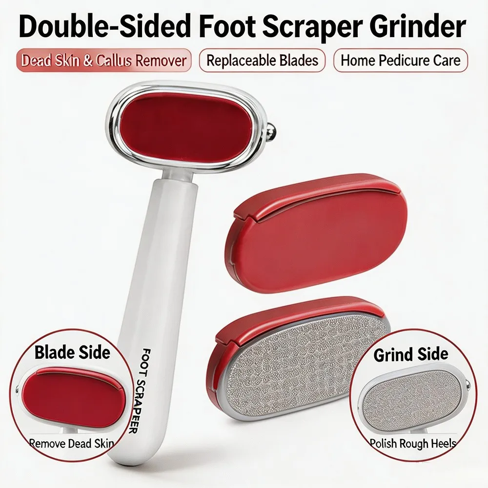 Double-Sided Foot Scraper Grinder Manual Pedicure File Dead Skin Callus Remover For Heel Home Use Foot Care Pedicure Tools