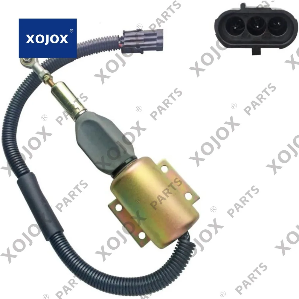

XOJOX New Premium Fuel Shutoff Solenoid Fits John Deere Syncro-Start Applications 3926411 SA-4257-12 RE502473 3 Terminal Intermi
