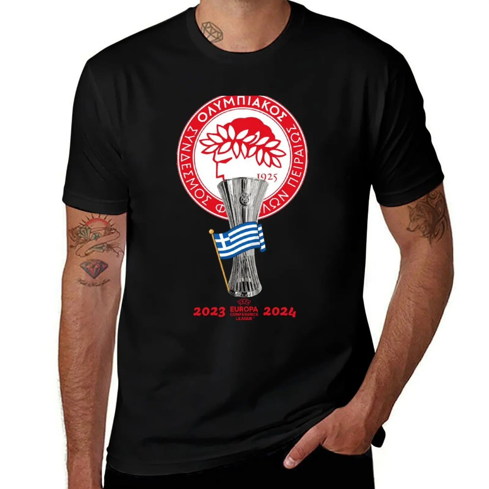 OLYMPIACOS PIRAEUS - OLYMPIAKOS PIRAEUS - Ολυμπιακ?? Σ.Φ.Π T-Shirt customs T-shirt men