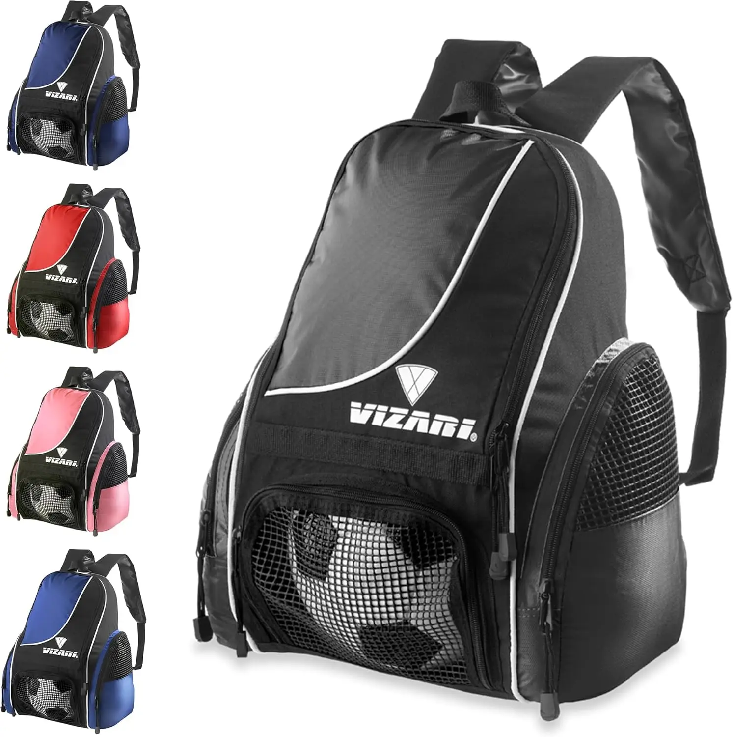 

Soccer Backpack with Ventilated Ball Compartment and Mesh Pockets for Adults and Teens