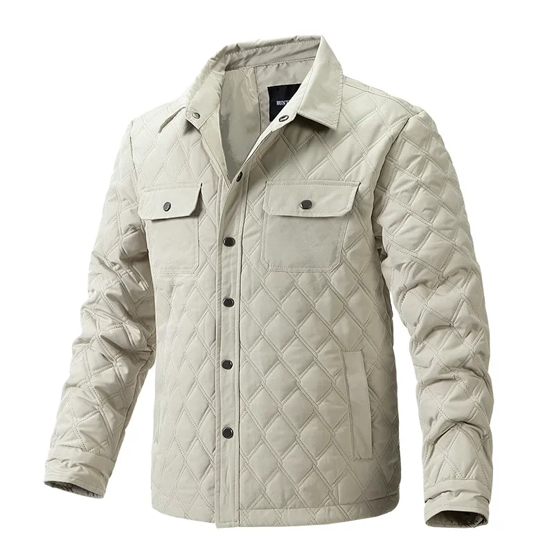 Unique Design and 3D Cut Diamond Grid Jacket for Men - Upgrade Your Style and Comfort for Any Occasion