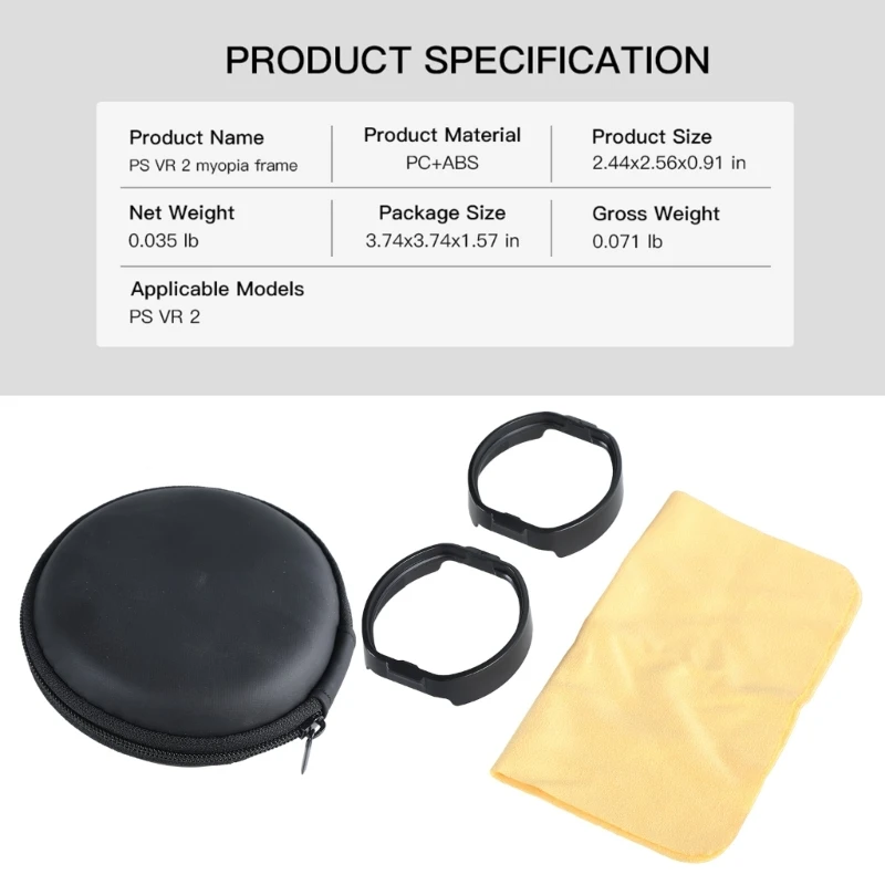 Anneaux lunettes réalité virtuelle, lentille d'espacement, anneaux anti-rayures pour lunettes PS VR2, cadre lunettes