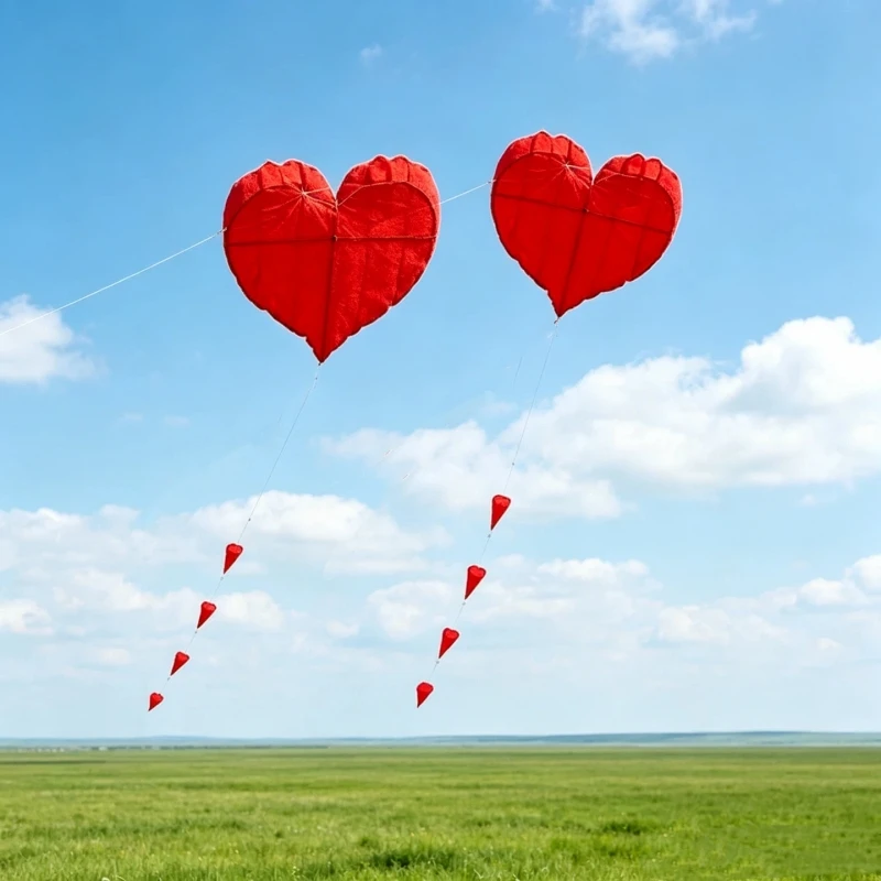 Heart kite flying soft kites for adults kite string winder parachute kites inflatable fabric butterfly kites eagle kites surf