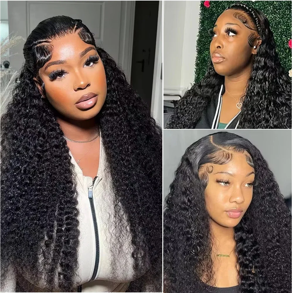 Peluca Frontal de encaje de onda profunda de 36 y 38 pulgadas, pelucas de cabello humano con encaje Frontal 13x4 13x6 HD para mujeres negras, pelucas rizadas prearrancadas de 200 de densidad