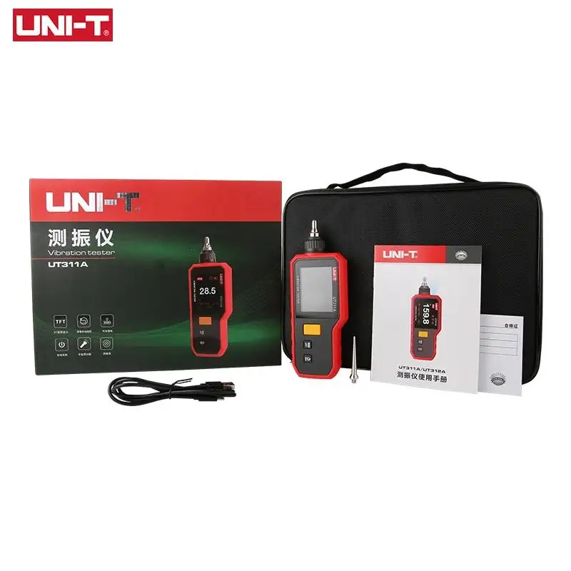 UNI-T UT311A Digital Vibration Meter 0.1 - 199.9m/s² Vibration Analyzer High Precision Vibrometer LCD TFT Screen