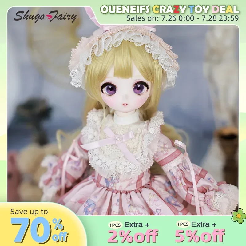 ShugaFairy Bjd Dolls 1/4 Makoto Sweet Love Lolita Style Imitation Show Anime Face Ball Jointed Dolls Gifts Bjd Doll Full Set