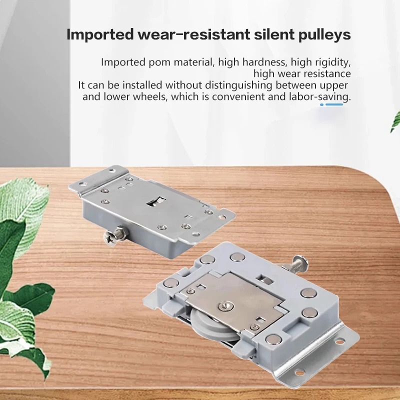 Heavy Duty Sliding Door Track With Two-Way Damping For TV Cabinet Bookcase Wardrobe External Built-In Hardware Accessories