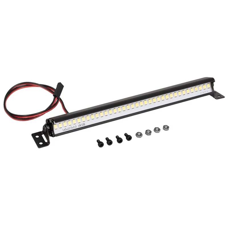 146MM 36 LED Light Bar Roof Lamp Lights for Axial SCX10 90046 Traxxas TRX4 Slash Rustler 1/8 1/10 RC Crawler Car Truck