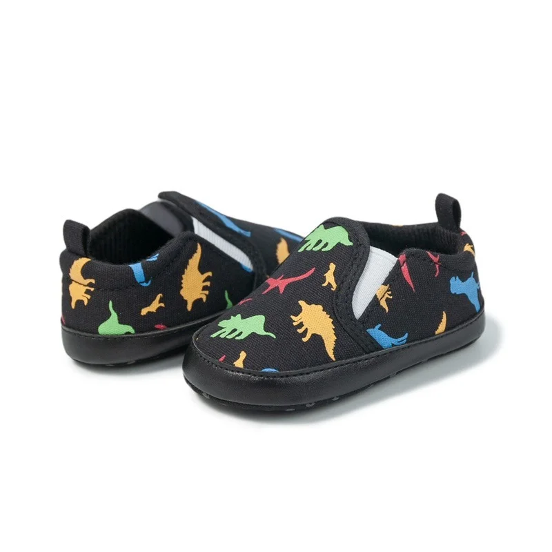 Neue Baby Schuhe Jungen Leinwand Schuhe Nette Dinosaurier Casual Baby Junge Mädchen Schuhe Anti-Slip Sohle Erste Wanderer Neugeborenen kleinkind Krippe Schuhe