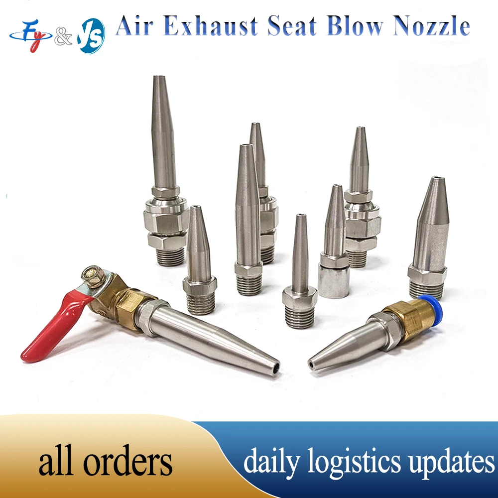 Duckbill Wind Nozzle Stainless Steel Nozzle Metal Hose Blow-off Nozzle Aluminum Block Magnetic Base for CNC Cooling Air Blow