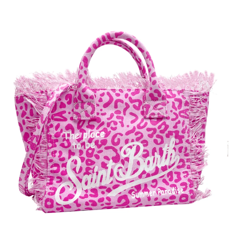 

Premium Clutch Bag Time-hand Tassel Travel Solid Color Leopard Print Tote Bag Large Capacity Beach Travel High-quality Handbag