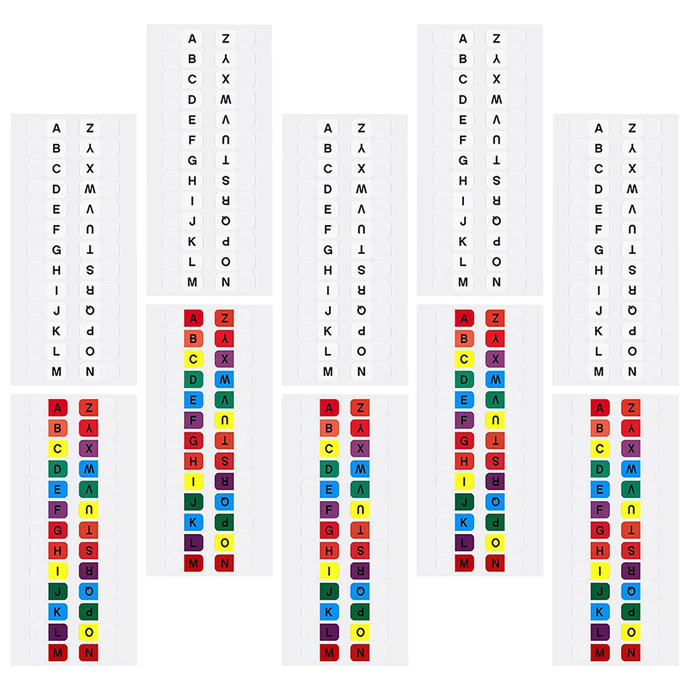 

30 Sheets Index Tabs Alphabet Page Markers Novelty Adhesive Letters for Notebooks Office School Reading Sticky Flags Label