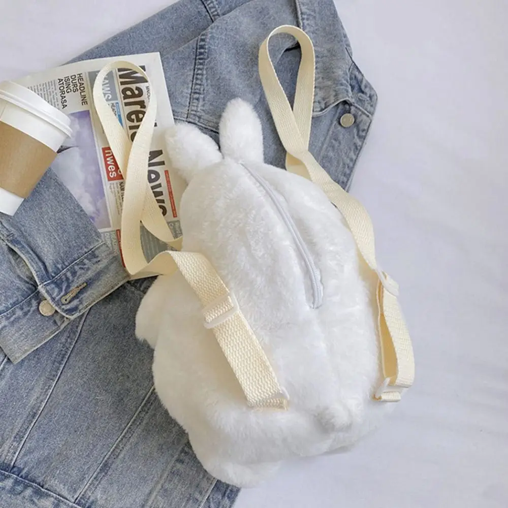 Anime Plush Backpack Duck Rabbit Shape Shoulder Bag Cartoon Cute Soft Plush Toy Bag Kawaii Bag