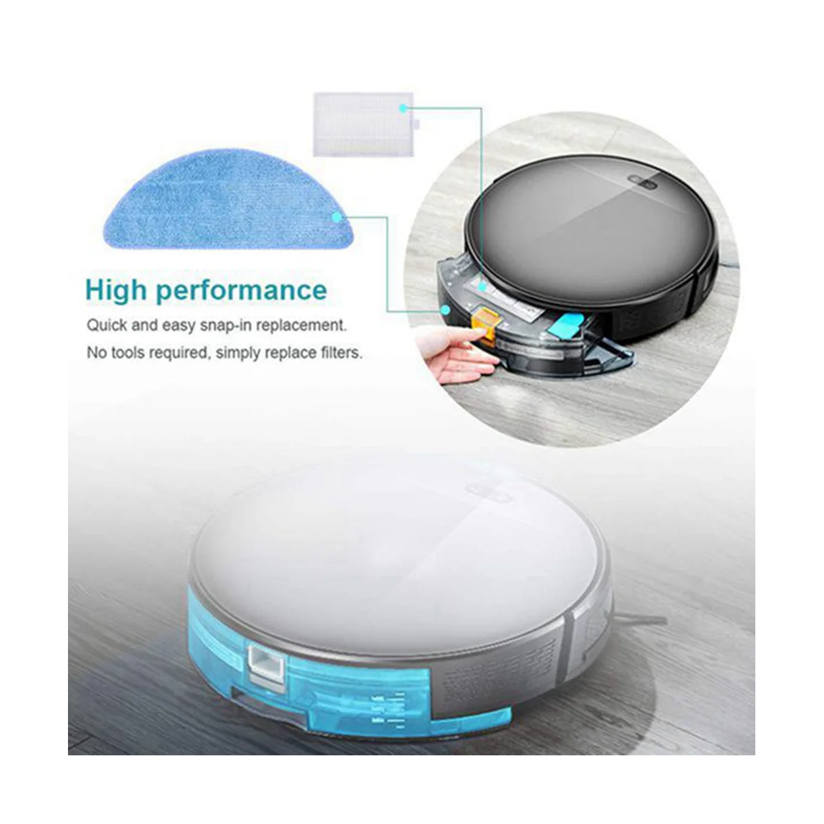 Substituição Kit Mop para Robot Vacuum, Acessório, FL022, 800T, 10pcs