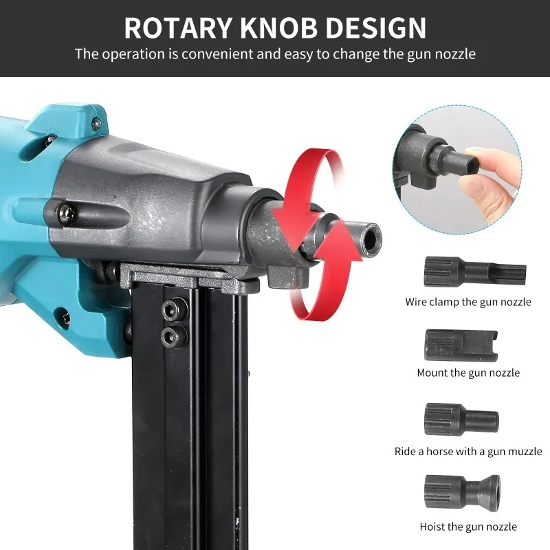 Heimerdinger Brushless Cordless Framing Concrete Nail Gun Electric Staple Gun Power Tool Without Battery