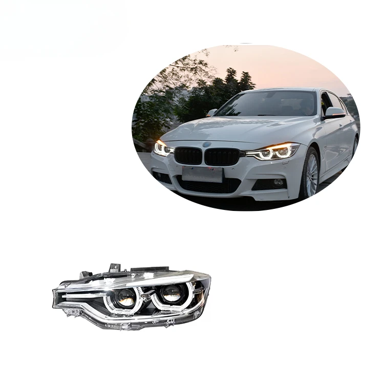 For F30 BMW 3 Series F30 Headlight Upgrade Dual Lens Light Emitting Diode Spoon Headlight Daytime Running Light