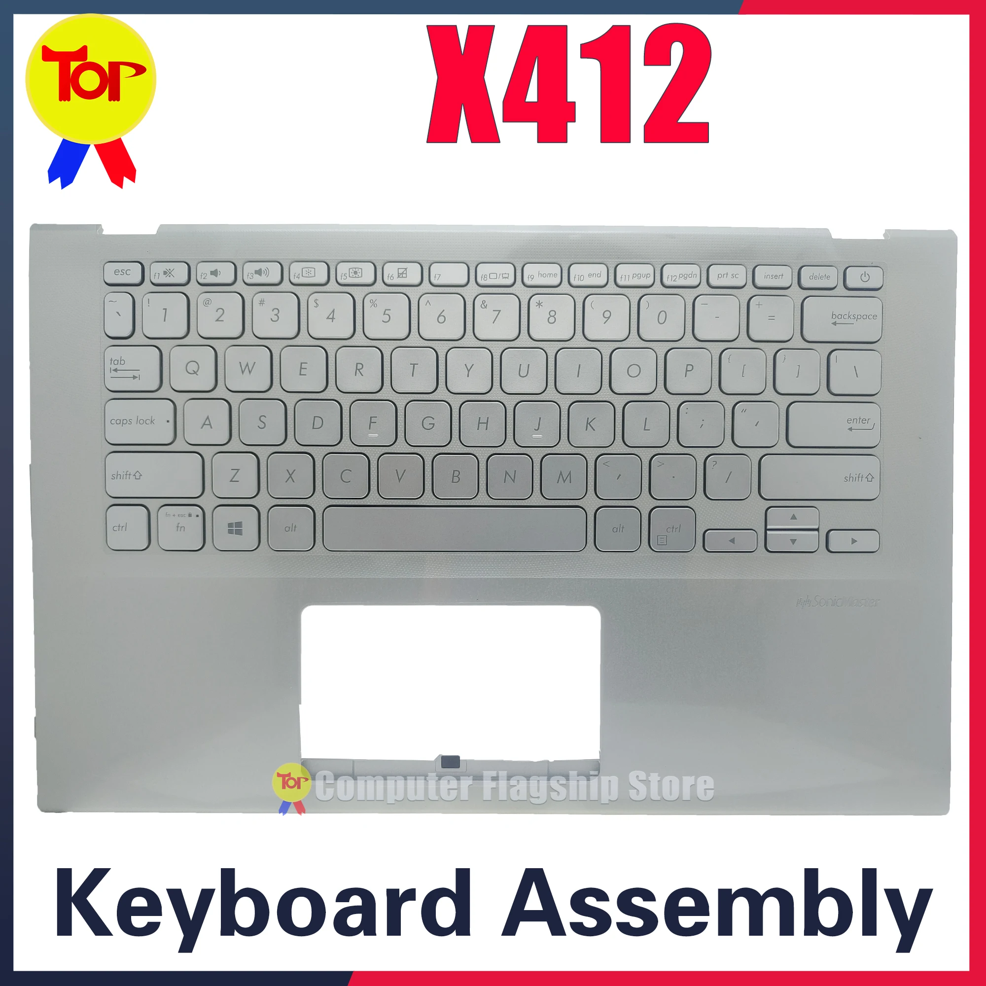 

KEFU X412U For ASUS Laptop Keyboard A412 A412DK A412DA A412FA A412UB A412UF X412 Original Keyboard Palmrest C Shell Assembly