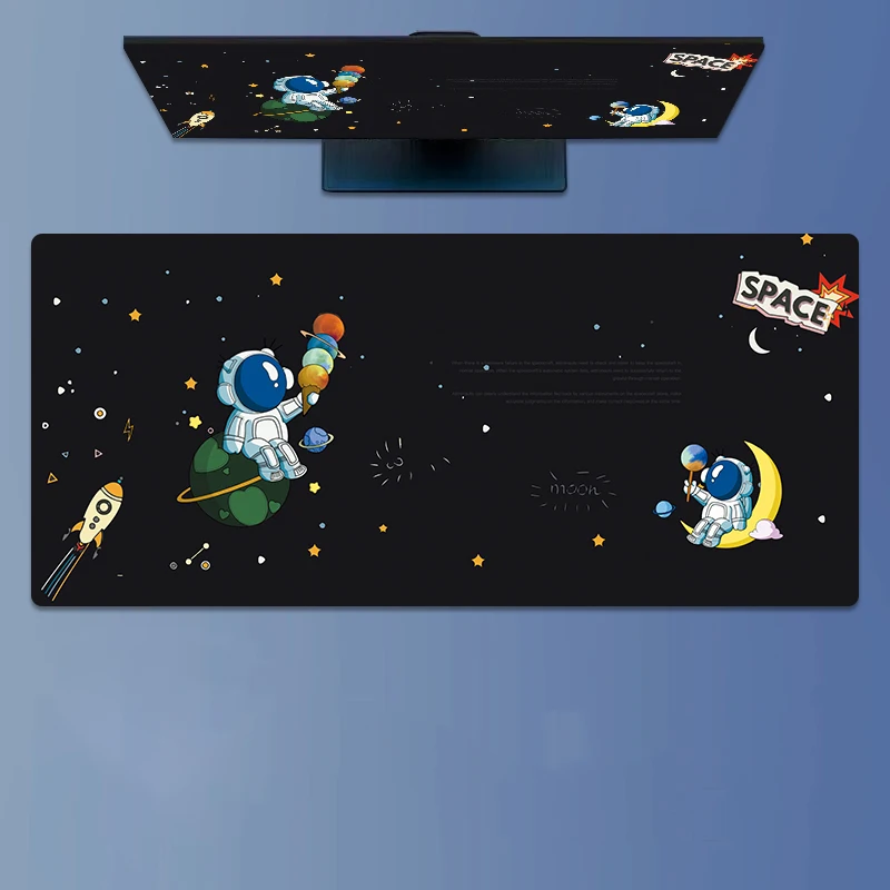 

Space Cartoon Cute Astronaut Classic Anime Hd Print Rubber Desk Mat Mouse Pad Anti-Slip for Keyboard Gamers E-Sports Setu