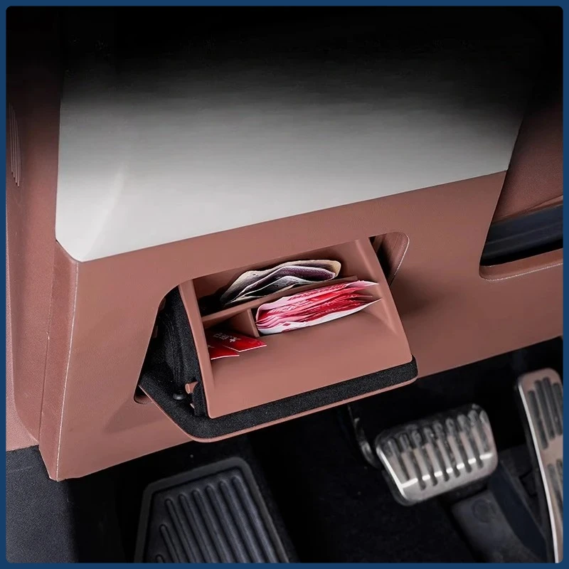 Car Interior Left Side Lower Certificate Storage Box For BYD Xia Driver Seat Decorative Storage Container