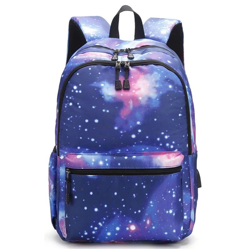 

Galaxy Backpack School College Laptop USB Charging Port Backpack for Teenagers Boys Girls Bags Star Universe Space Bookbags