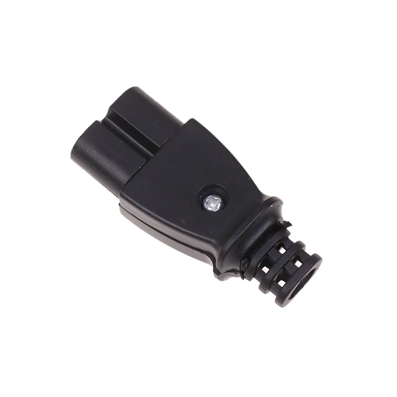 C8 Male Power Socket Female Plug Power Outlet Embedded Electric Connector 35mm*15mm AC 2.5A 250v 8-shaped Plug Socket-Black