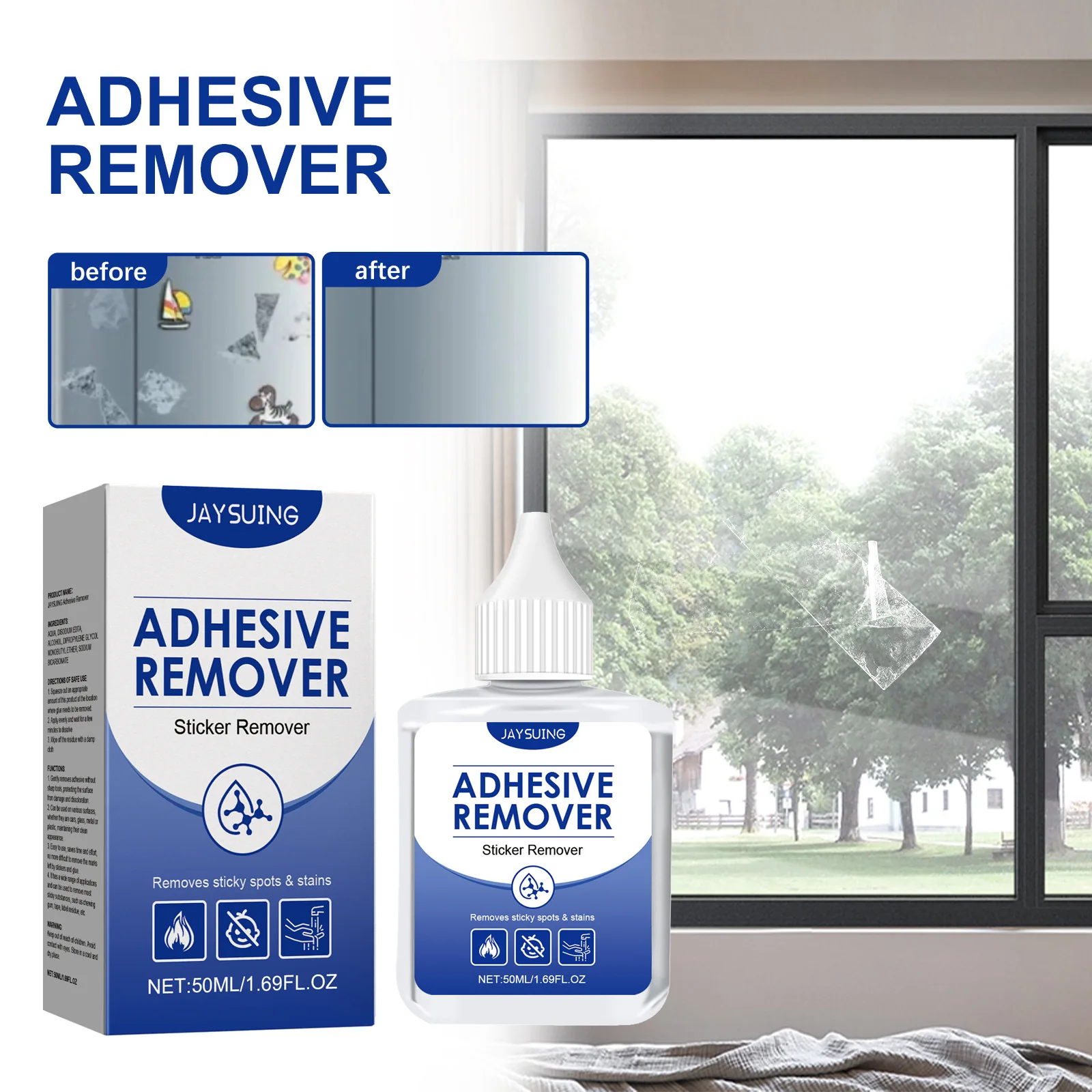 

50ml Car Adhesive Remover - Strong Glue & Sticker Residue Cleaner, Safe for Paint, Glass & Metal, Easy To Use