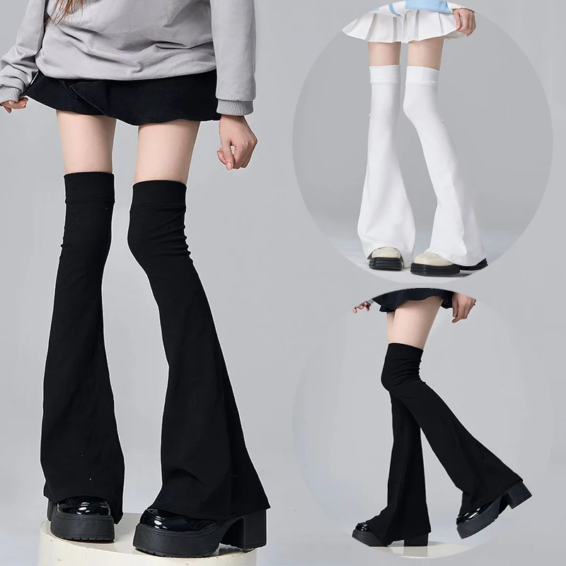 

Y2K Leg Stockings Elasticity Slimming Knee Socks Japanese Style Spicy Femboy Over The Knee Horn Shaped Cuffs Sexy Accessories