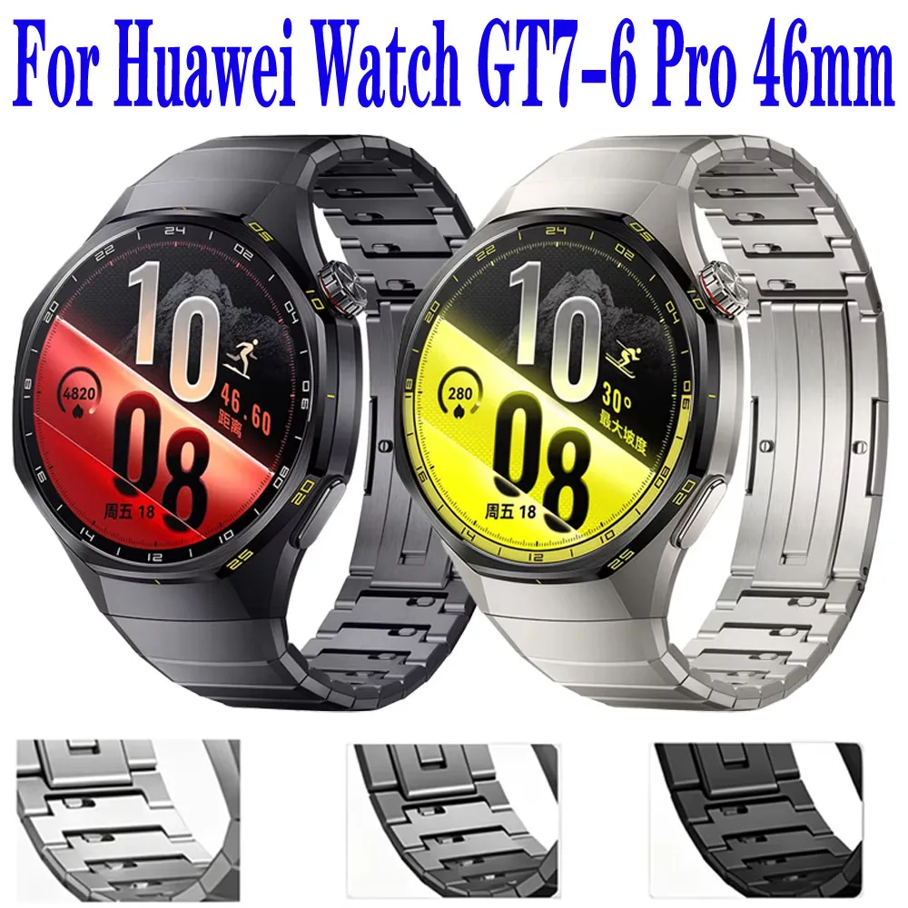 Official Quick Release Titanium Alloy Strap for Huawei Watch GT7-6 Pro 46mm No Gap Sport Watchband for Huawei Watch GT6 Pro 46mm