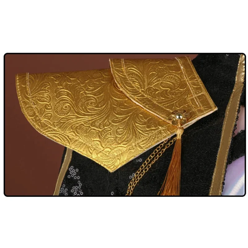 Q156New هنتركس رومي ميرا زوي تأثيري الاطفال الكبار النساء K-pop شيطان الصيادين زي كوريا المعبود الأسود الذهبي الدعاوى هالوين خارج #5