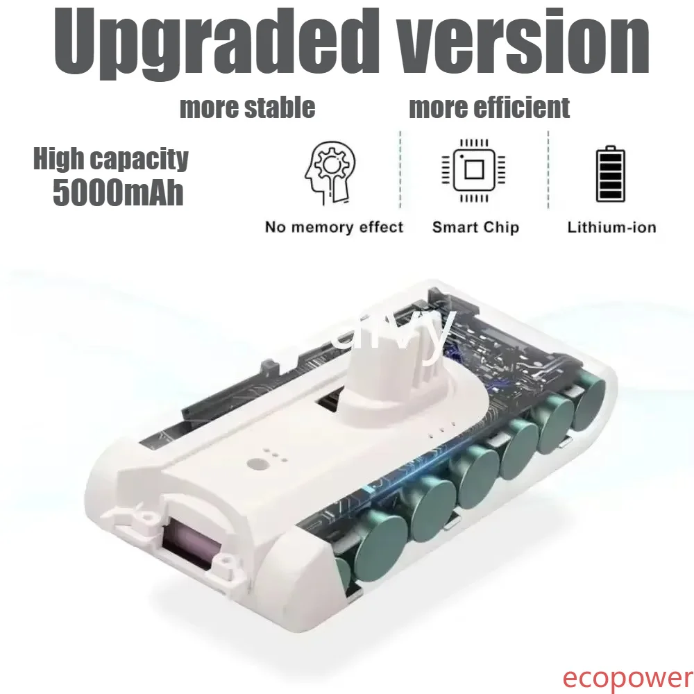 5000mAh Li ion Battery for Dreame V8 V10Pro V9P XR VVN3 VVN5 Handheld Cordless Vacuum Cleaner Parts Replacement Battery