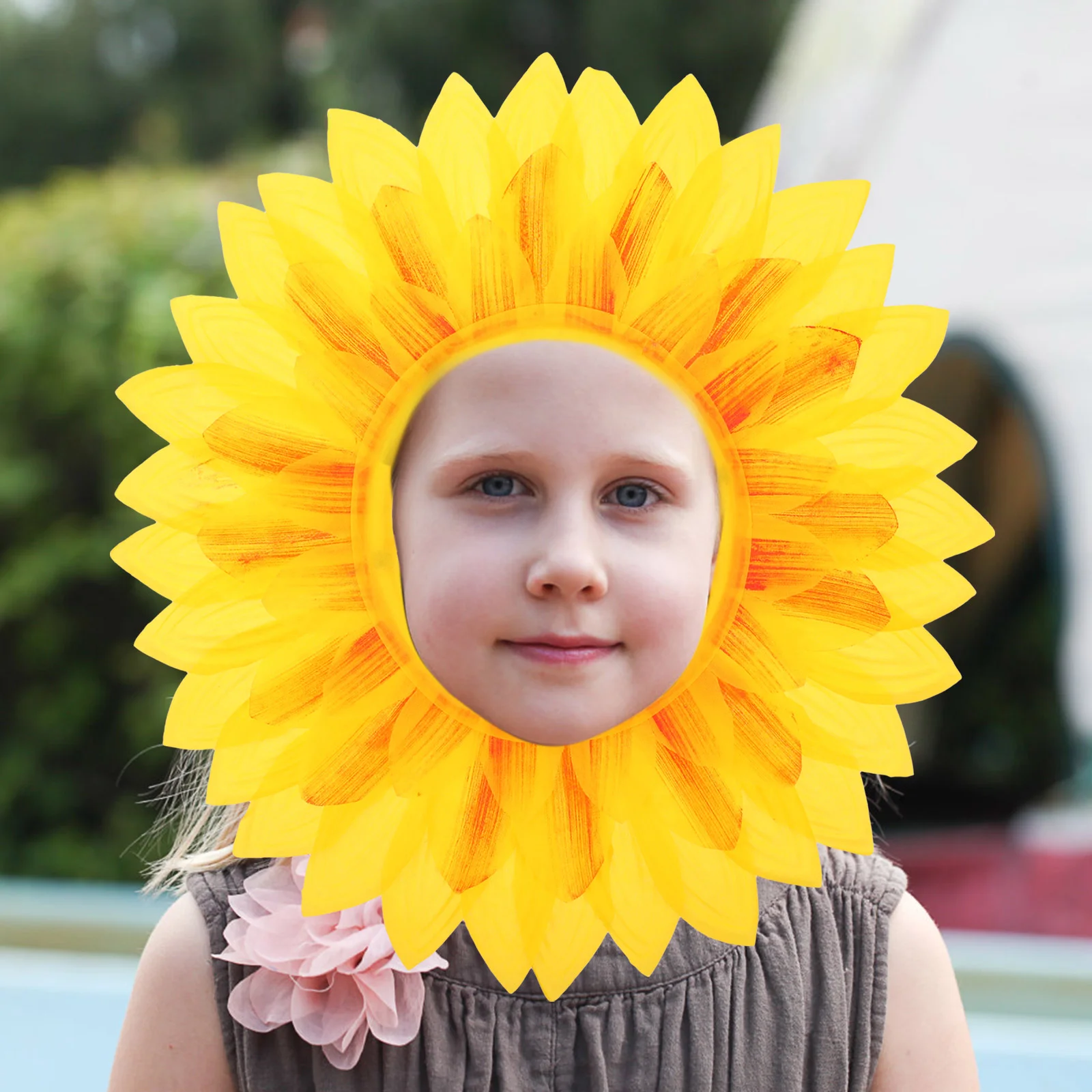 Prop Sunflower Headgear Mexican Dress for Girls Daisy Costume Child Kids Halloween